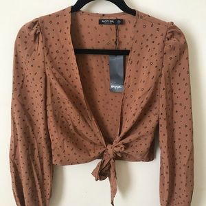 NWT nasty gal tie top